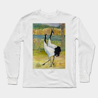 Fall. Cranes Long Sleeve T-Shirt